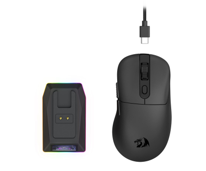 Myszka bezprzewodowa Redragon Ebony Ultra PAW3950 30000 DPI Czarna